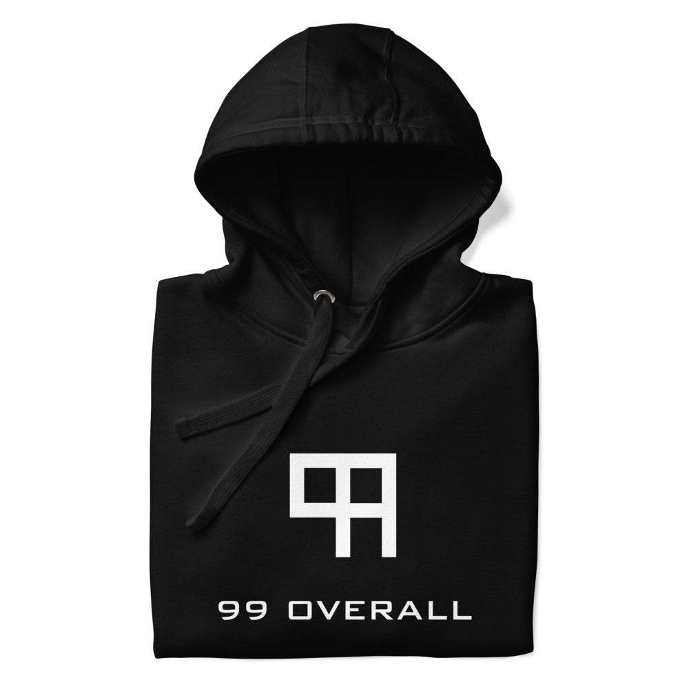 Folded black 99 Overall Logo Hoodie