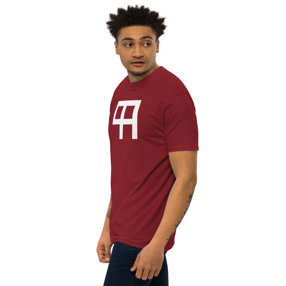 99 Overall logo heavyweight tee in red, view 2