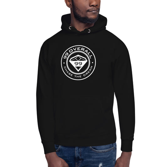 Diamond 99 badge hoodie in black, view 2