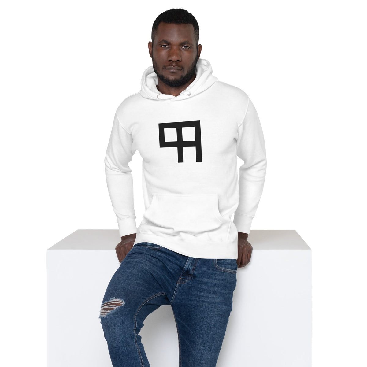 99 Overall logo hoodie in white