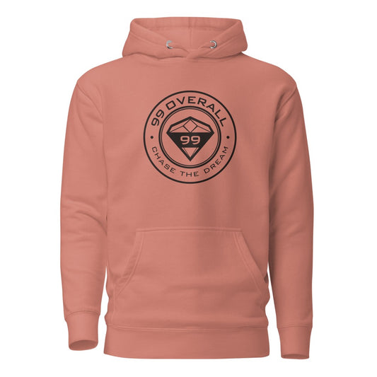 Diamond 99 Badge Hoodie in Dusty Rose