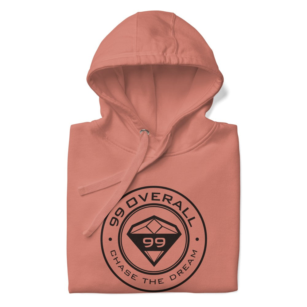 Folded Dusty Rose Diamond 99 Badge Hoodie