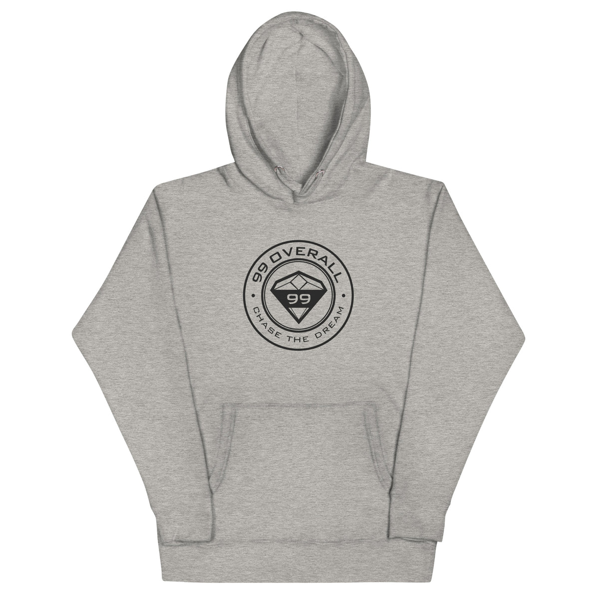 Diamond 99 Badge Hoodie in Carbon Grey, front view