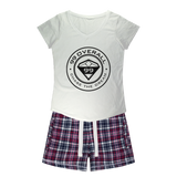 99 Overall Dream Chaser Women's Sleepy Tee and Flannel Short