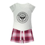 99 Overall Dream Chaser Women's Sleepy Tee and Flannel Short