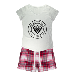 99 Overall Dream Chaser Women's Sleepy Tee and Flannel Short