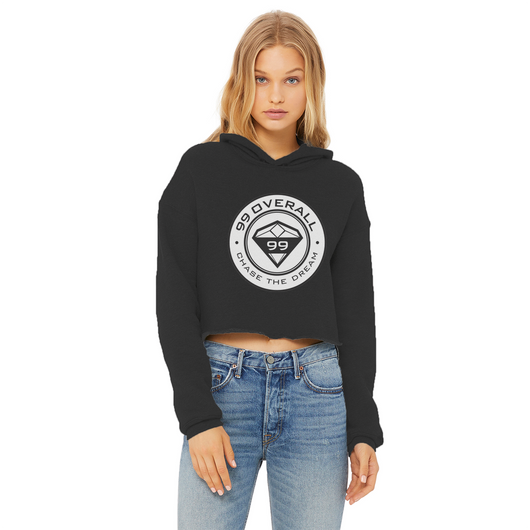 Cropped raw online edge hoodie