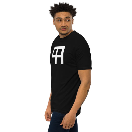 99 Overall logo heavyweight tee in black, view 2