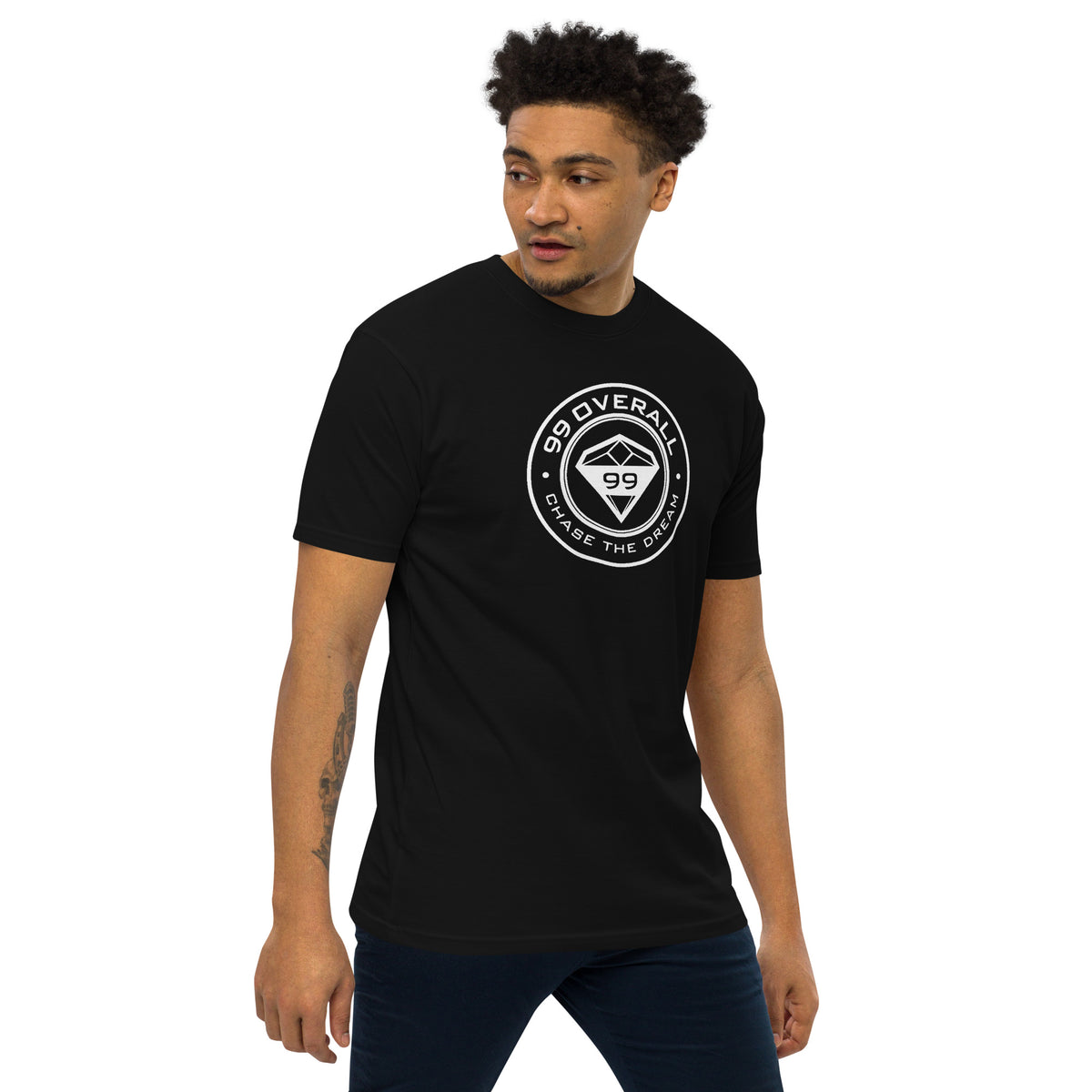 Dream Graphic heavyweight tee in black by 99 Overall, view 3