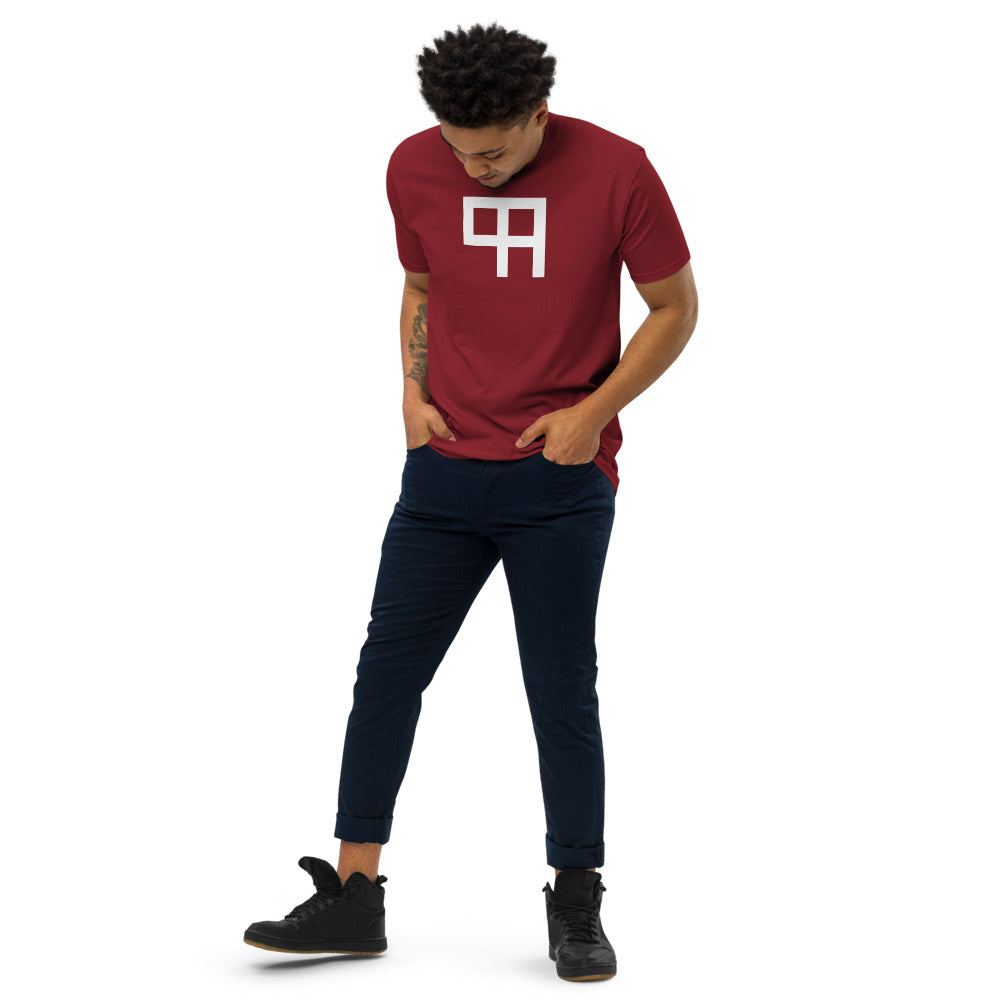 99 Overall logo heavyweight tee in red, view 4