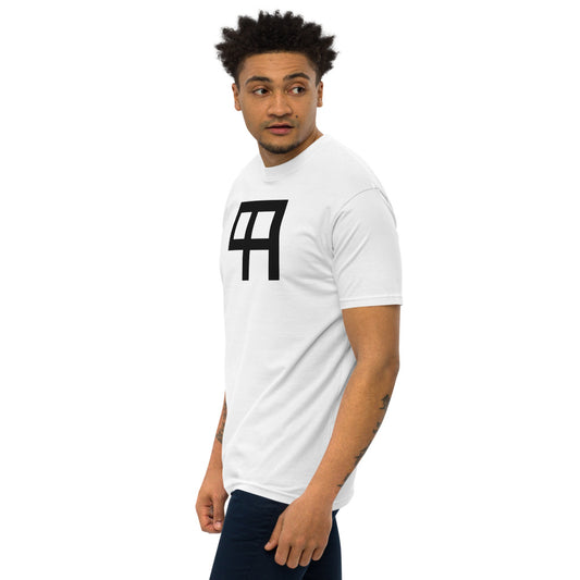 99 Overall logo heavyweight tee in white, view 2