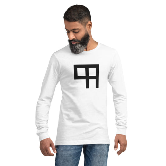 99 Overall logo long sleeve tee in white