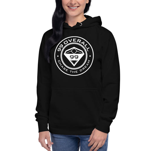 Diamond 99 badge hoodie in black