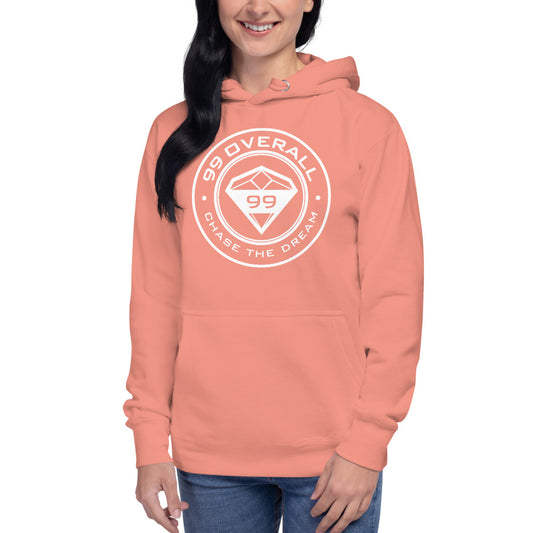 Diamond 99 badge hoodie in rose pink