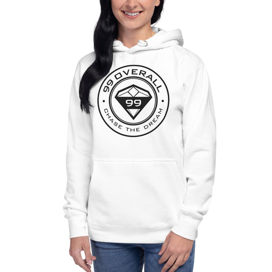 Diamond 99 badge hoodie in white